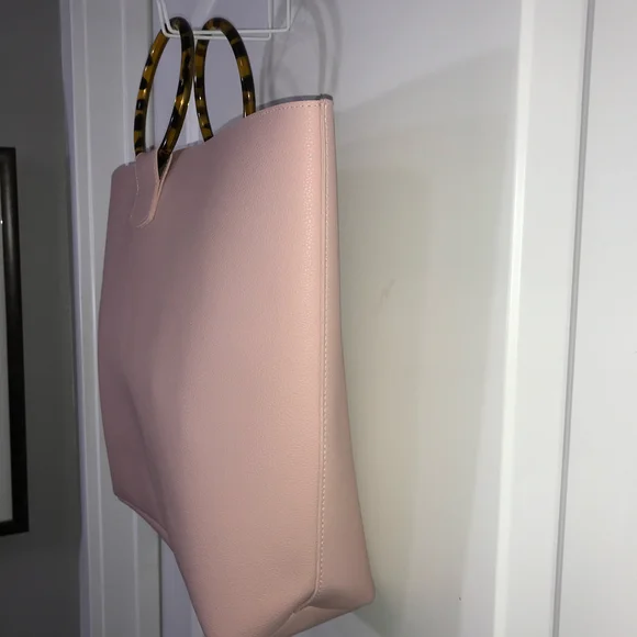 Vince Camuto Large PVC Pink Tote. 19 x 13 - Picture 3 of 9